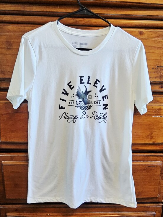 5.11 Tactical Tops - 5.11 Tactical "Always Be Ready" Graphic T-Shirt – Size M – White